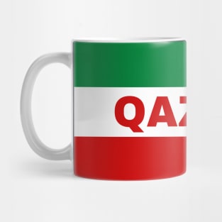 Qazvin City in Iranian Flag Colors Mug